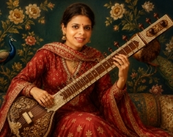 Robe indienne conçue pour les concerts de musique classique